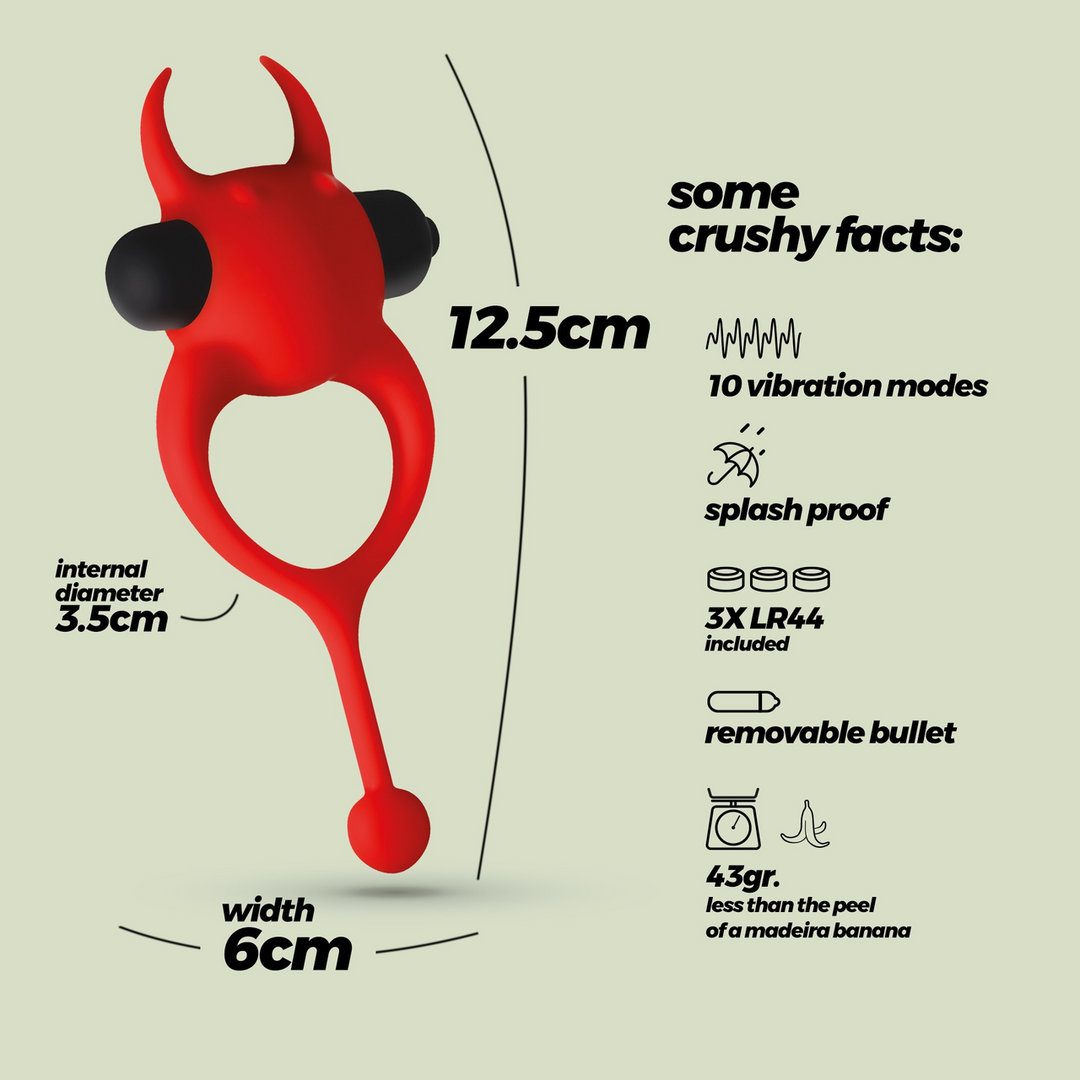 Daemon - Vibrating Cockring - Red 6