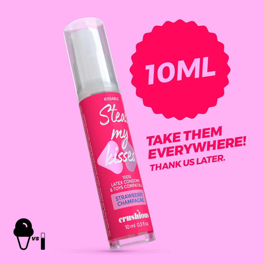 Steal My Kisses - Lubricant - Strawberry Champagne Flavour - 0.3 fl oz / 10 ml 4