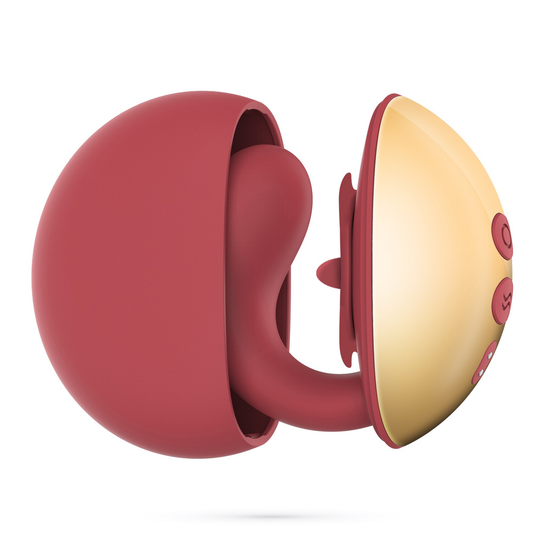 Arcane - Licking Couples Vibrator - Red/Golden 5