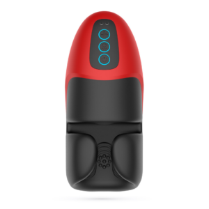 Pancho - Rechargeable Masturbator with Pressure - Red/Black