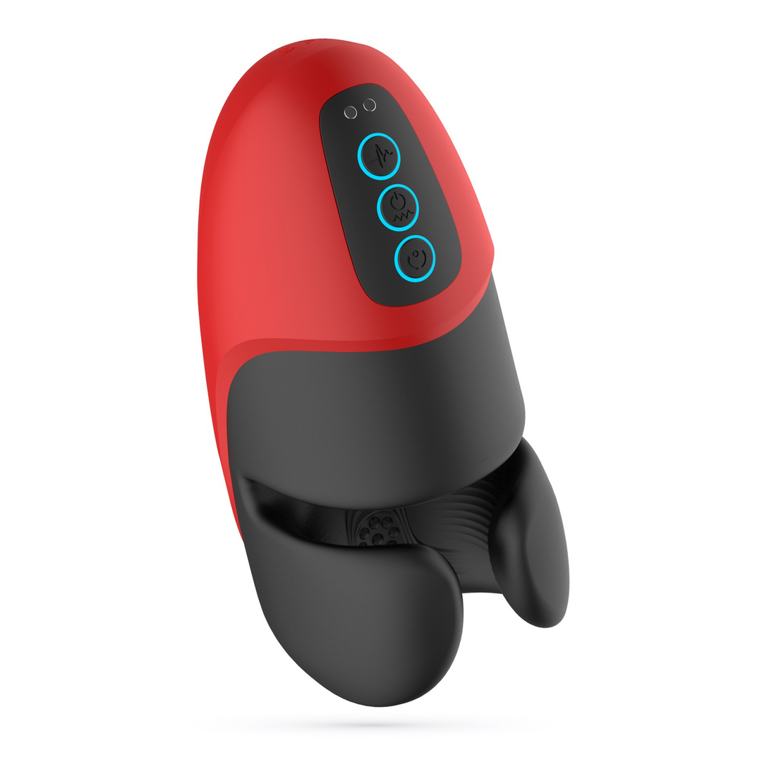 Pancho - Rechargeable Masturbator with Pressure - Red/Black 3