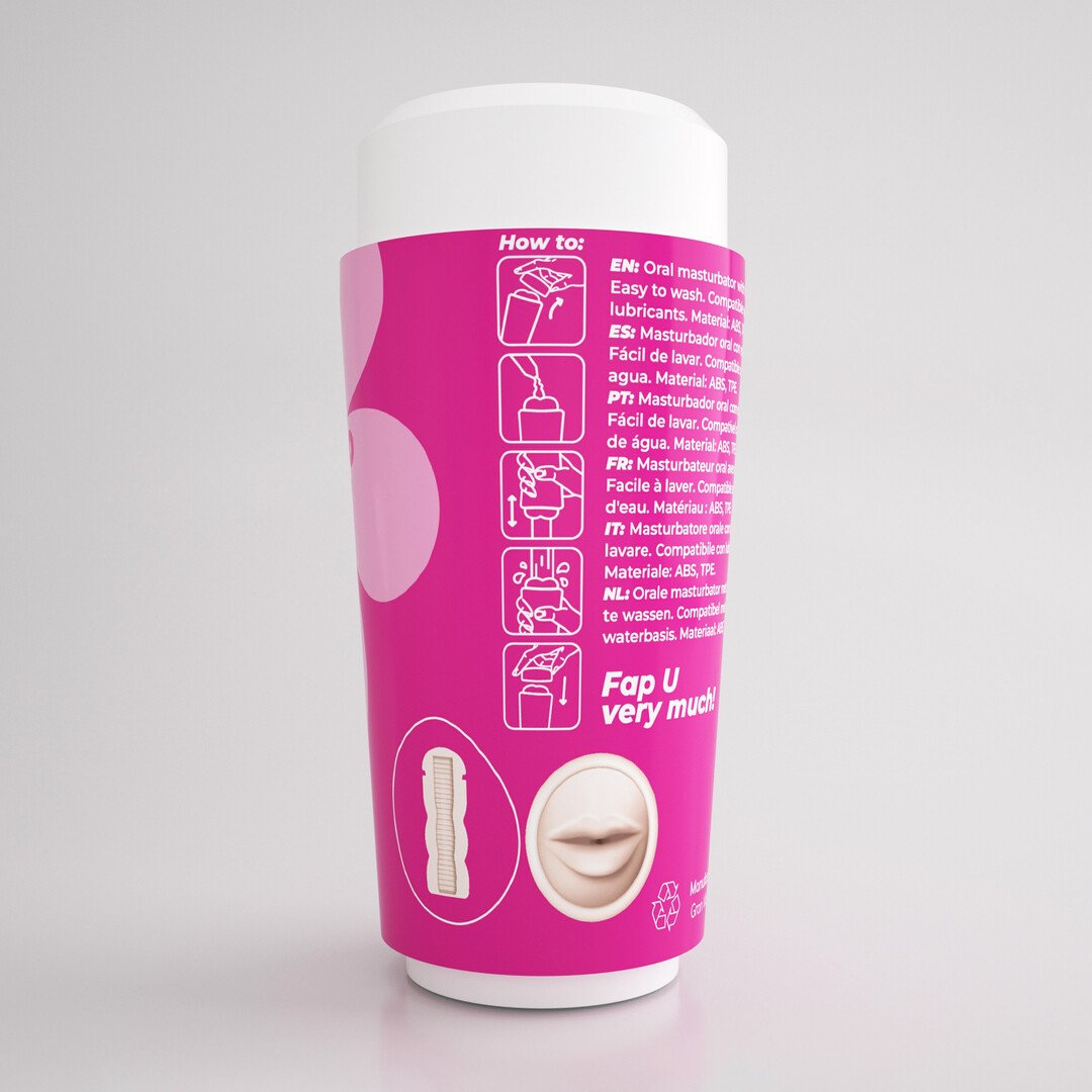 Fappucino Sweet Kiss - Oral Masturbator Cup - Pink 4