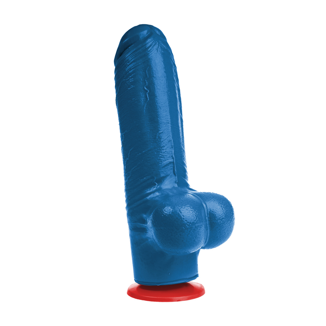 Tyr XL - Realistic Dildo with Balls - 7.3 / 18 cm - Blue