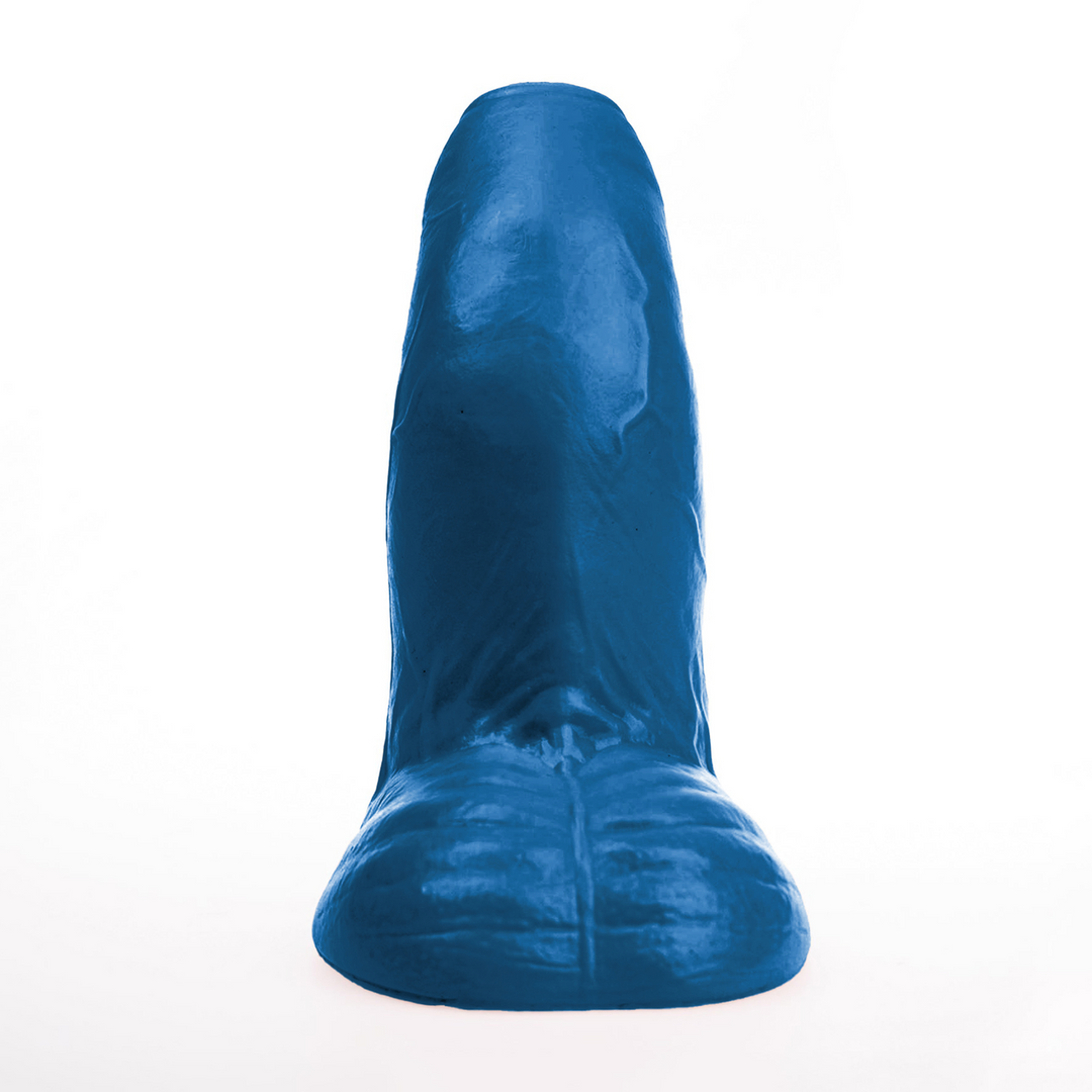 Buri L - Realistic Curved Dildo with Balls - 8.7 / 22 cm - Blue 2