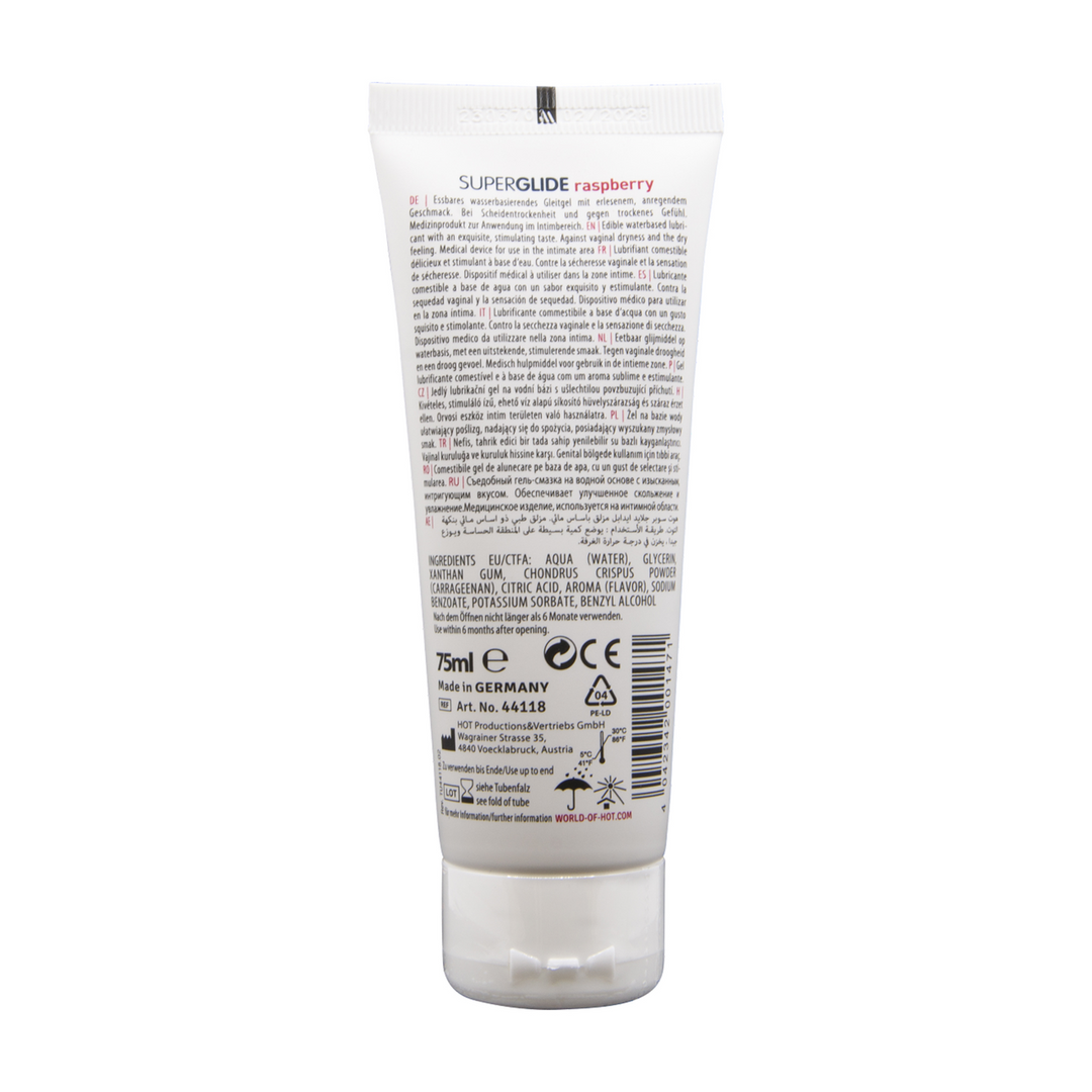 Superglide - Edible Waterbased Lubricant - Raspberry - 3 fl oz / 75 ml 2