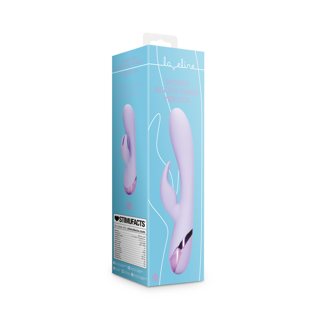 Smooth Silicone Rabbit Vibrator - Digital Lavender 2