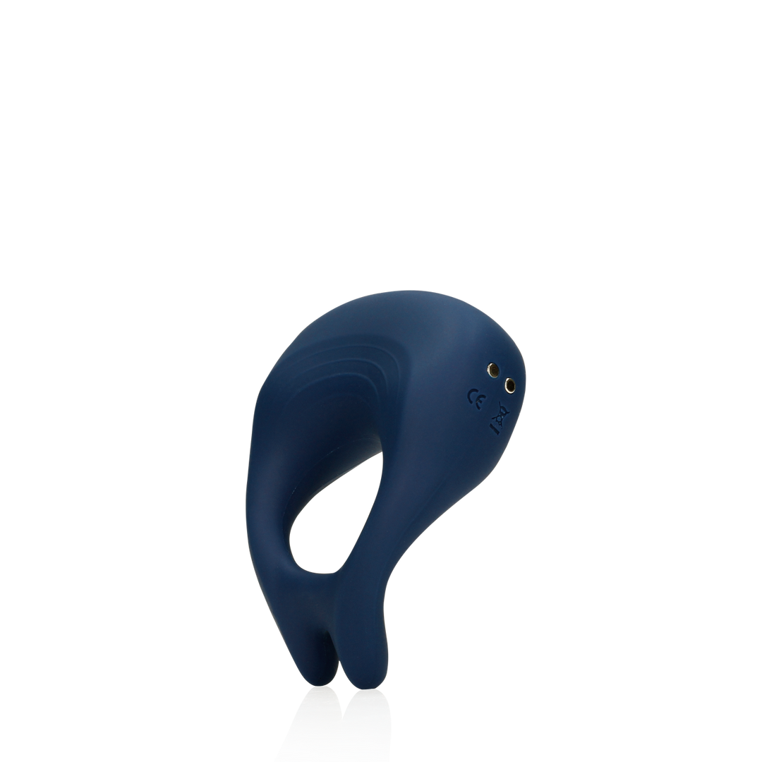 Pointed Vibrating Cock Ring - Baltic Blue 5