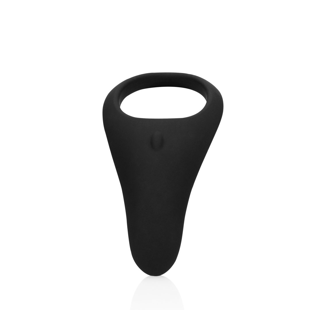 Pointed Vibrating Cock Ring - Licorice Black 5