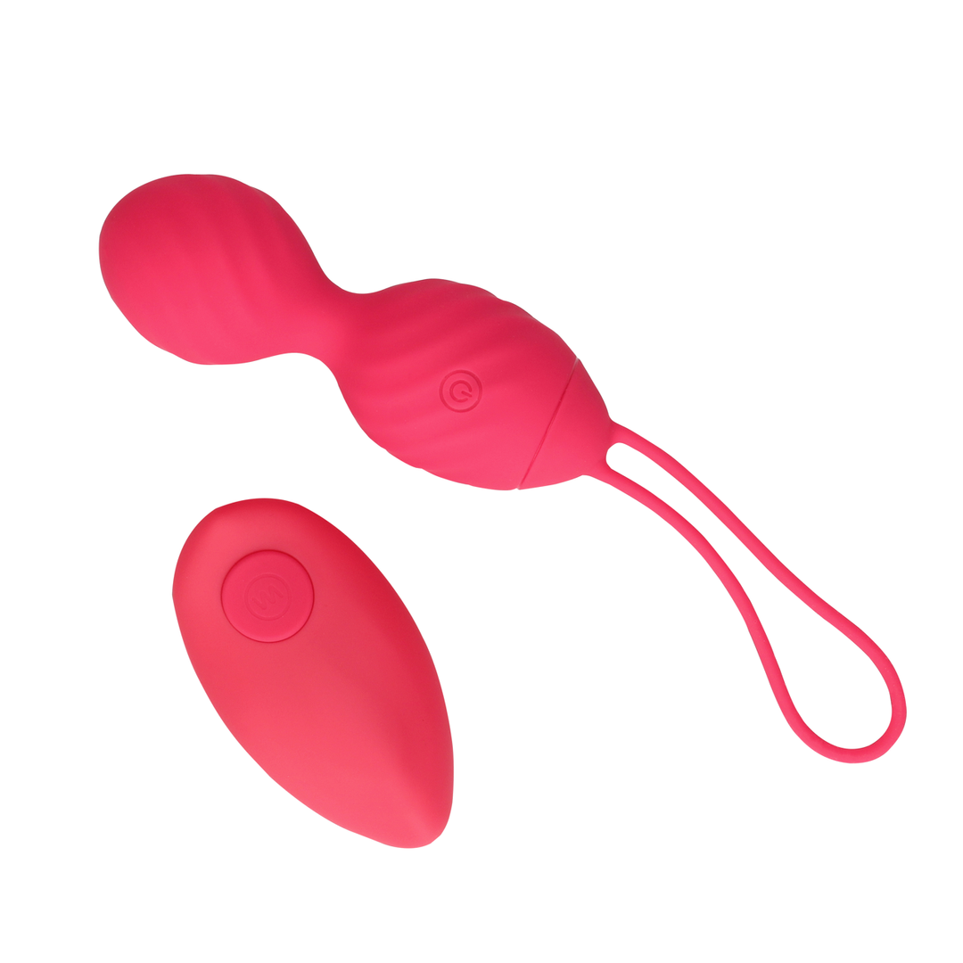 Vibrating Egg with Remote Control - Strawberry Red 6