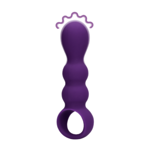 Teardrop Shaped Anal Vibrator - Clear Purple