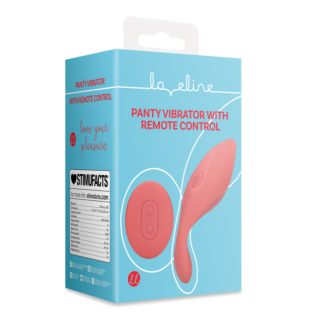 Panty Vibrator with Remote Control - Brighto Red 2