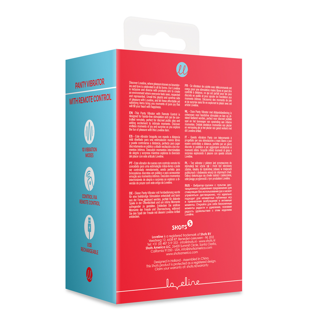 Panty Vibrator with Remote Control - Brighto Red 3