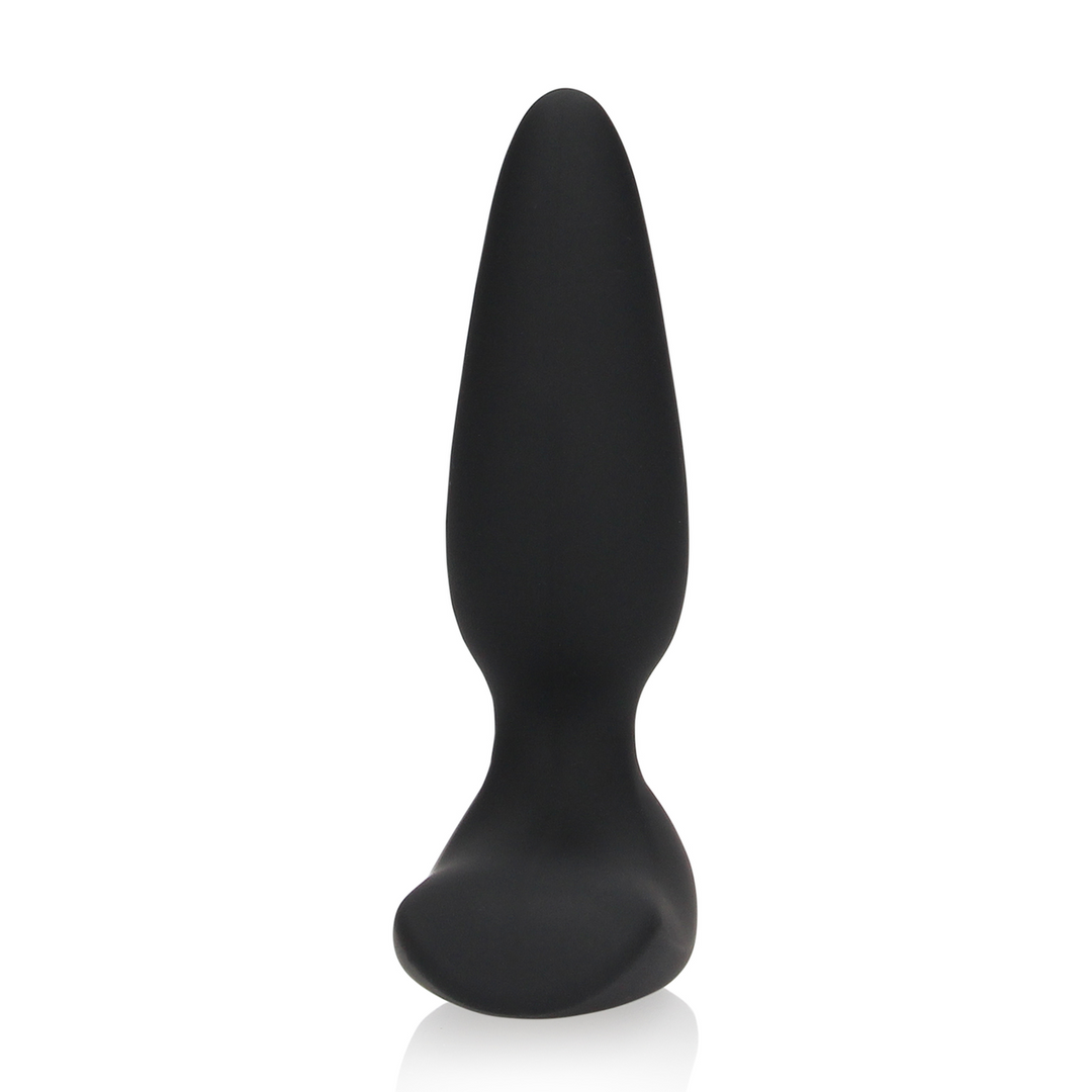 Smooth Vibrating Anal Plug with Remote Control - Licorice Black 6