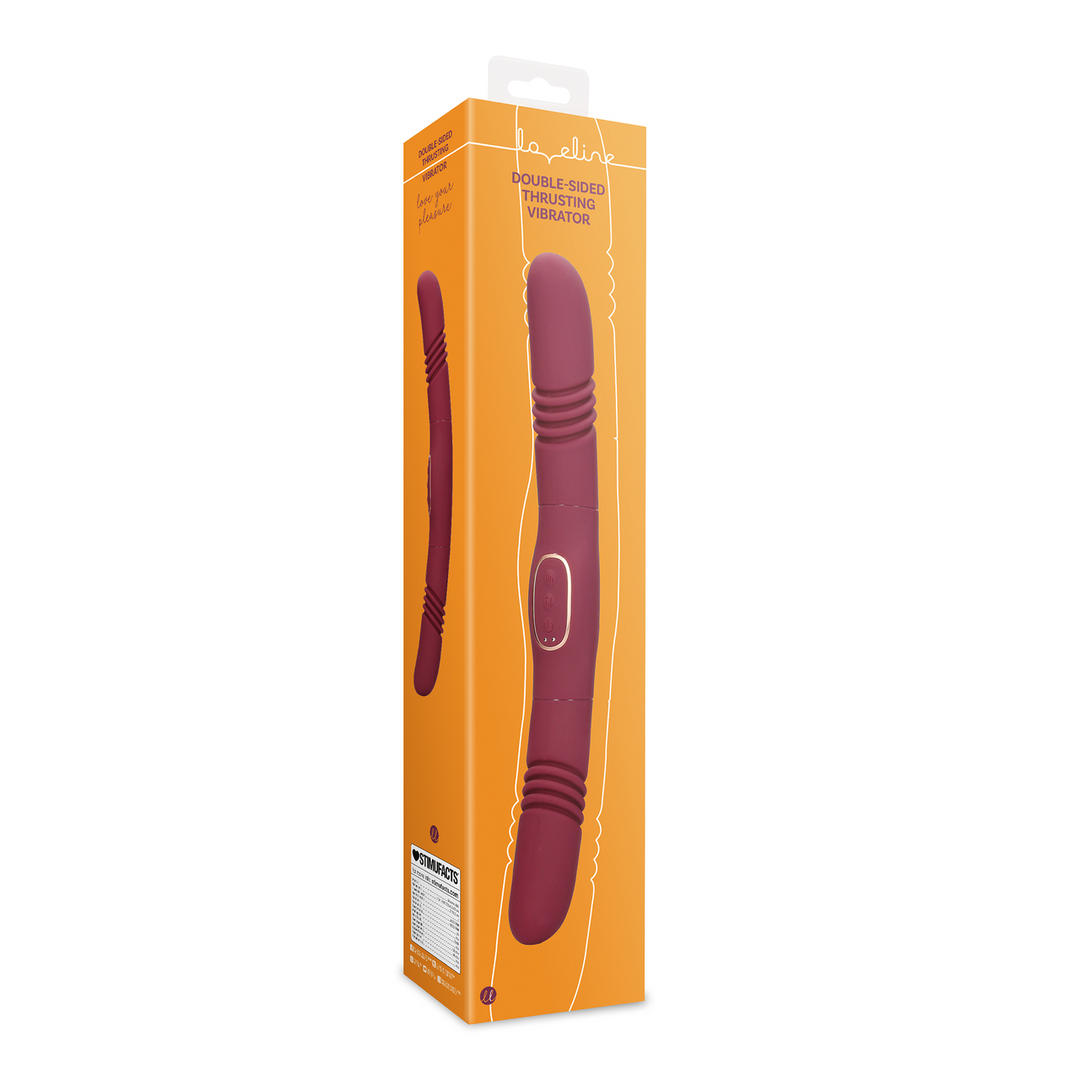 Double-Sided Thrusting Vibrator - Merlot Grape 2