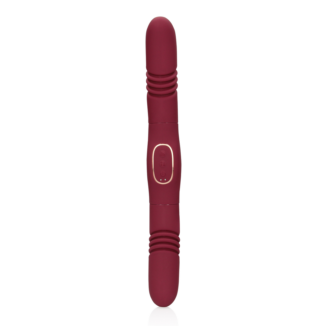 Double-Sided Thrusting Vibrator - Merlot Grape 5