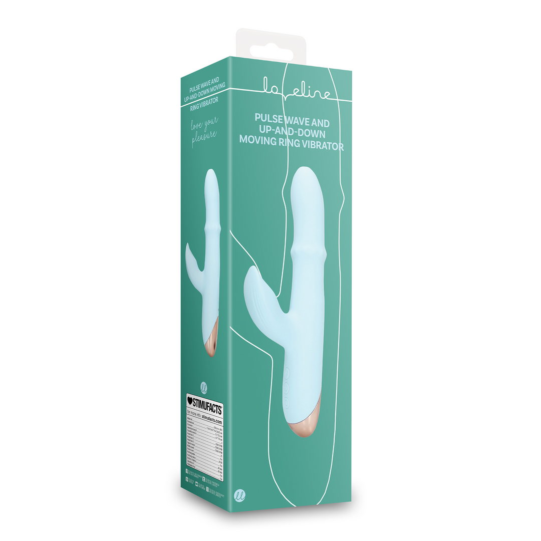 Pulse Wave and Up-and-Down Moving Ring Vibrator - Arctic Blue 2
