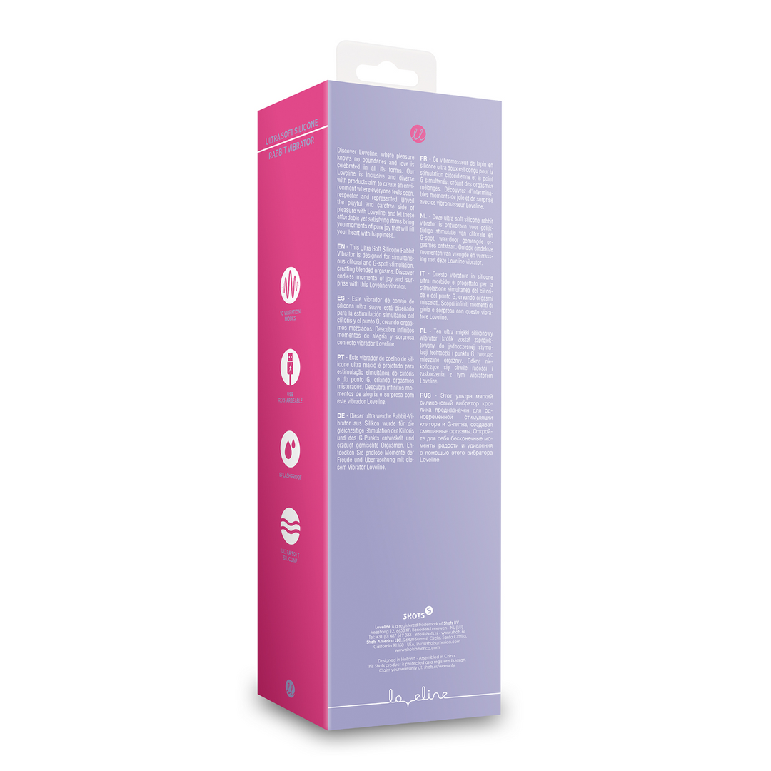 Ultra Soft Silicone Rabbit Vibrator - Exotic Fuchsia 3