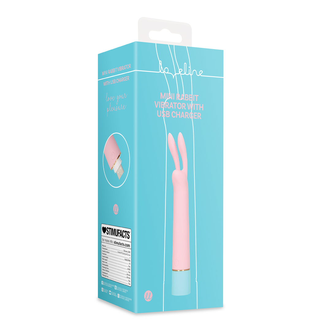 Mini Rabbit Vibrator with USB Charger - Cherry Chiffon 2