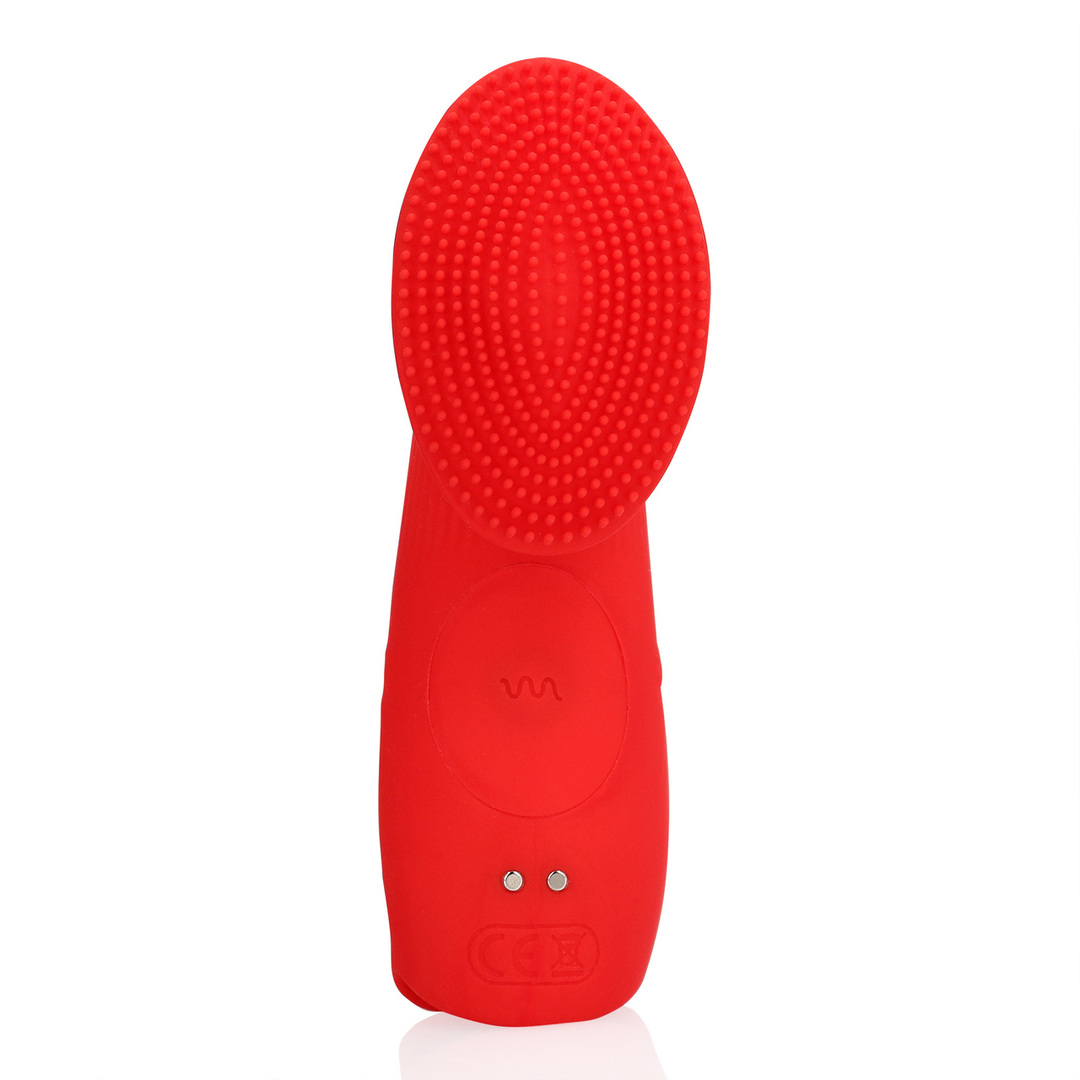 Textured Finger Vibrator - Sunrise Red 4