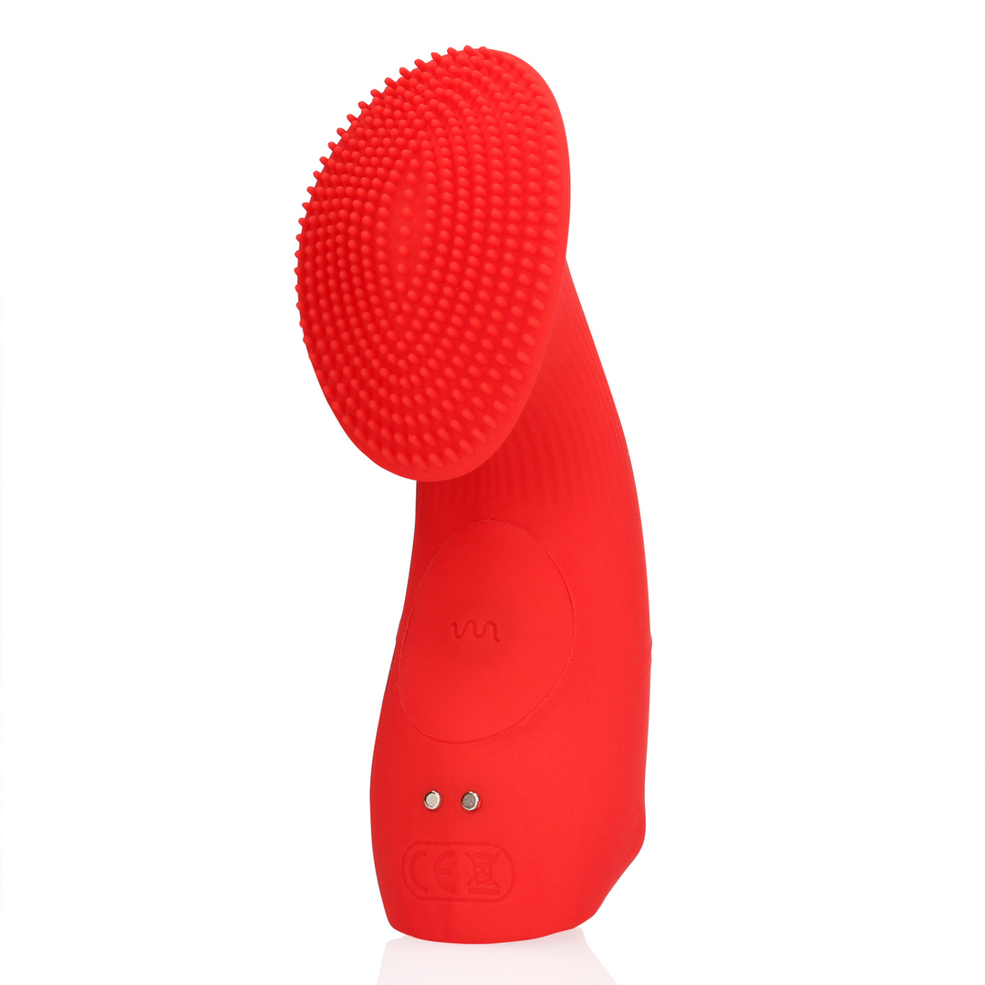 Textured Finger Vibrator - Sunrise Red 5