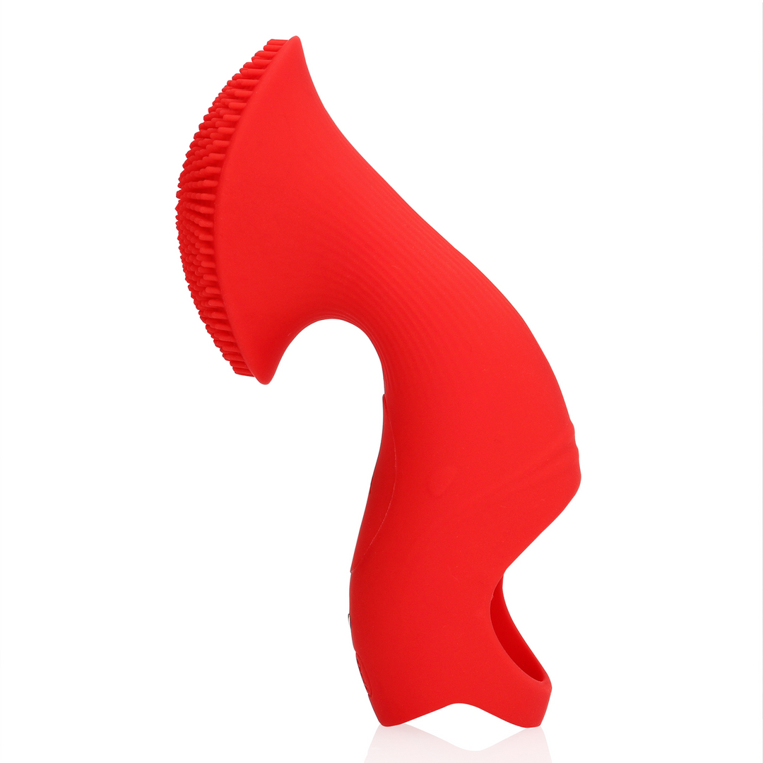 Textured Finger Vibrator - Sunrise Red 6