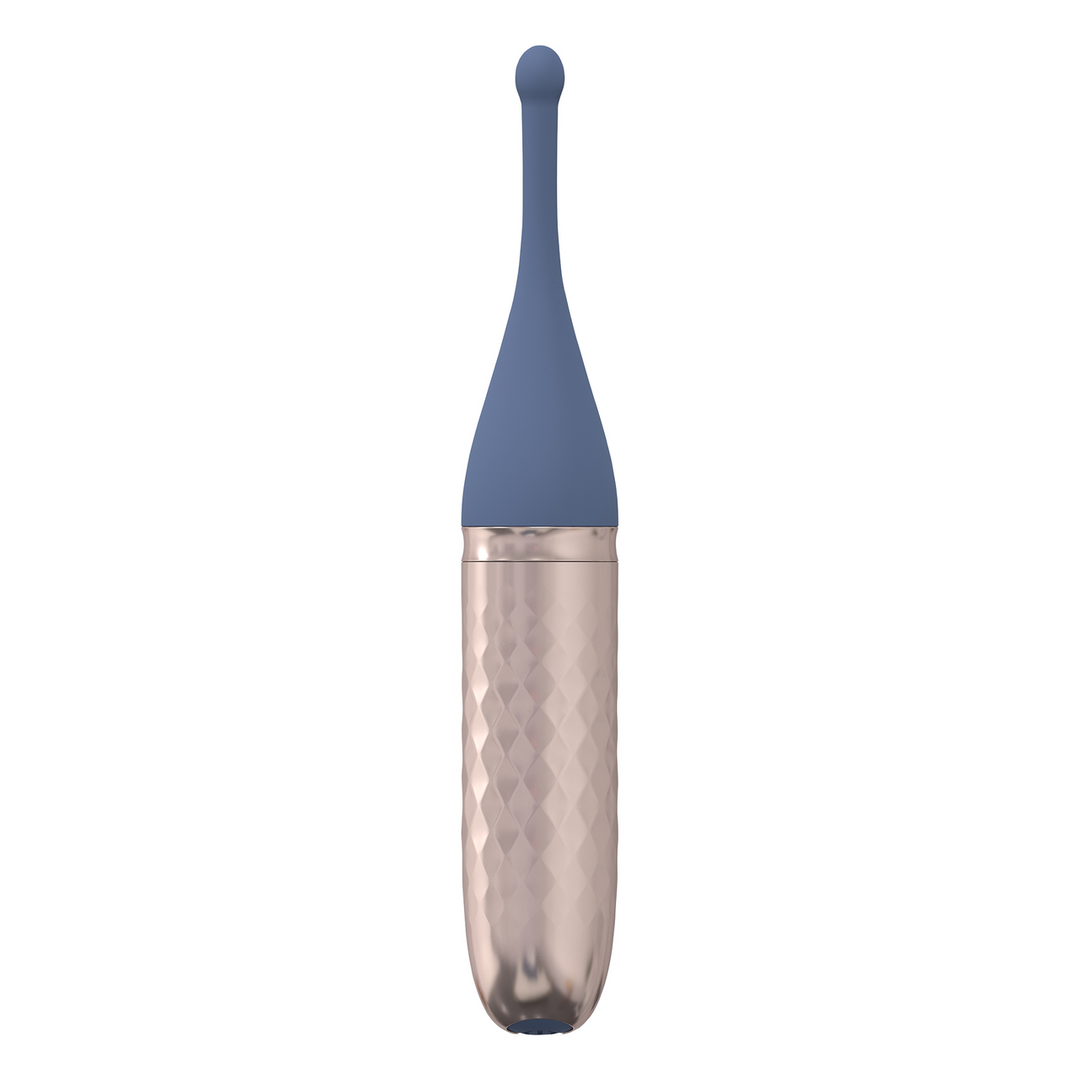 The Thrill - 10 Speed Interchangeable Vibrator - Blue 5