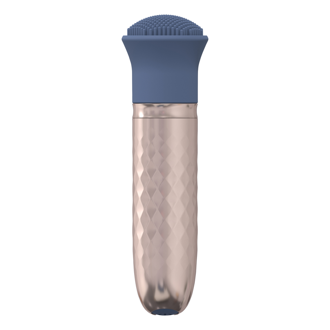 The Thrill - 10 Speed Interchangeable Vibrator - Blue 6