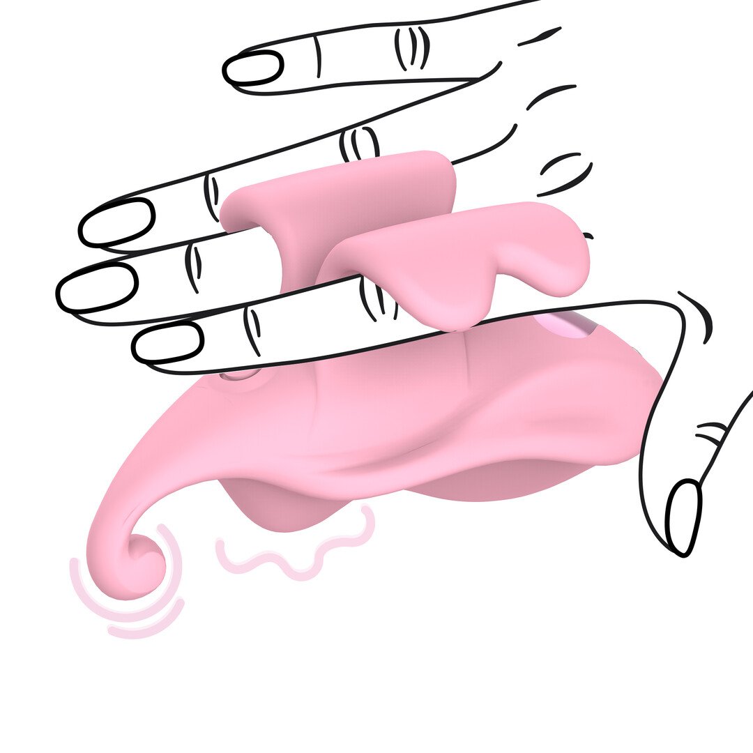 Finger Dual Vibrator - Pink