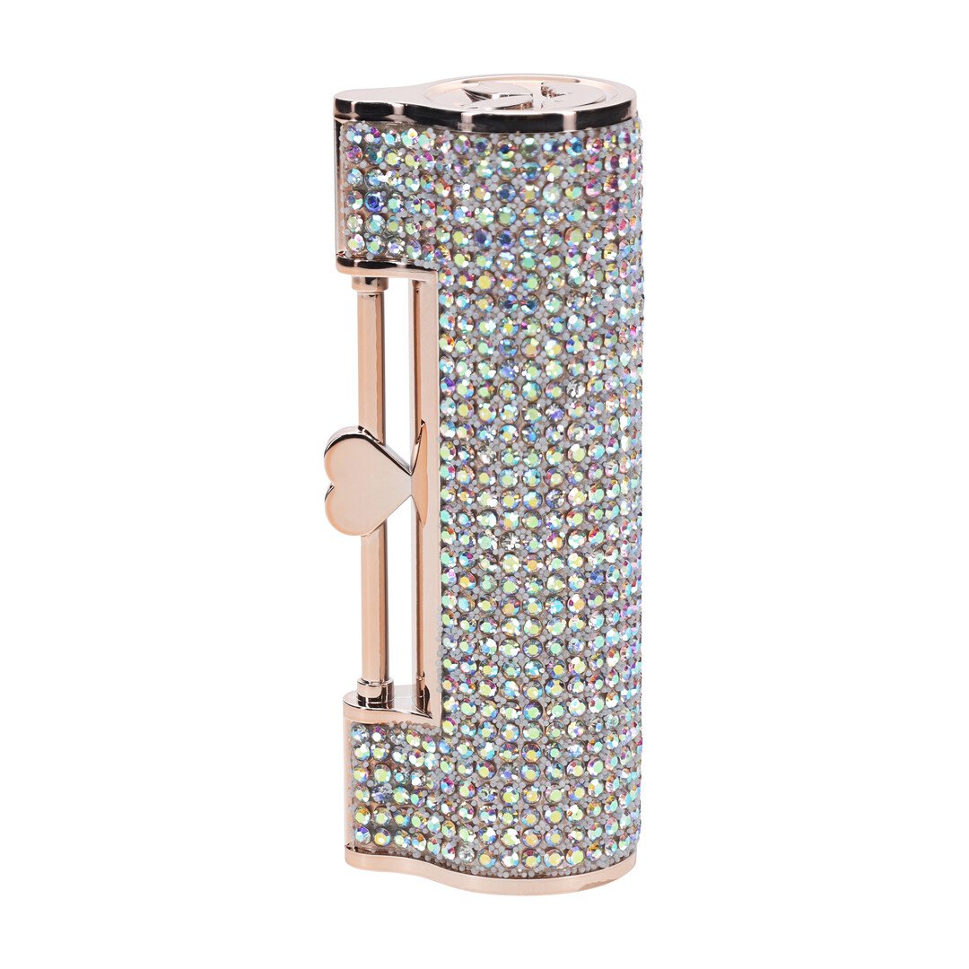 Diamond - Lipstick Vibrator with 4 Attachments - Iridescent 5