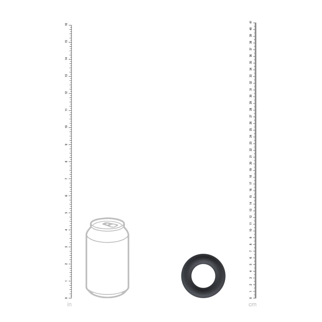 Liquid Silicone Cockring - L - Black 4