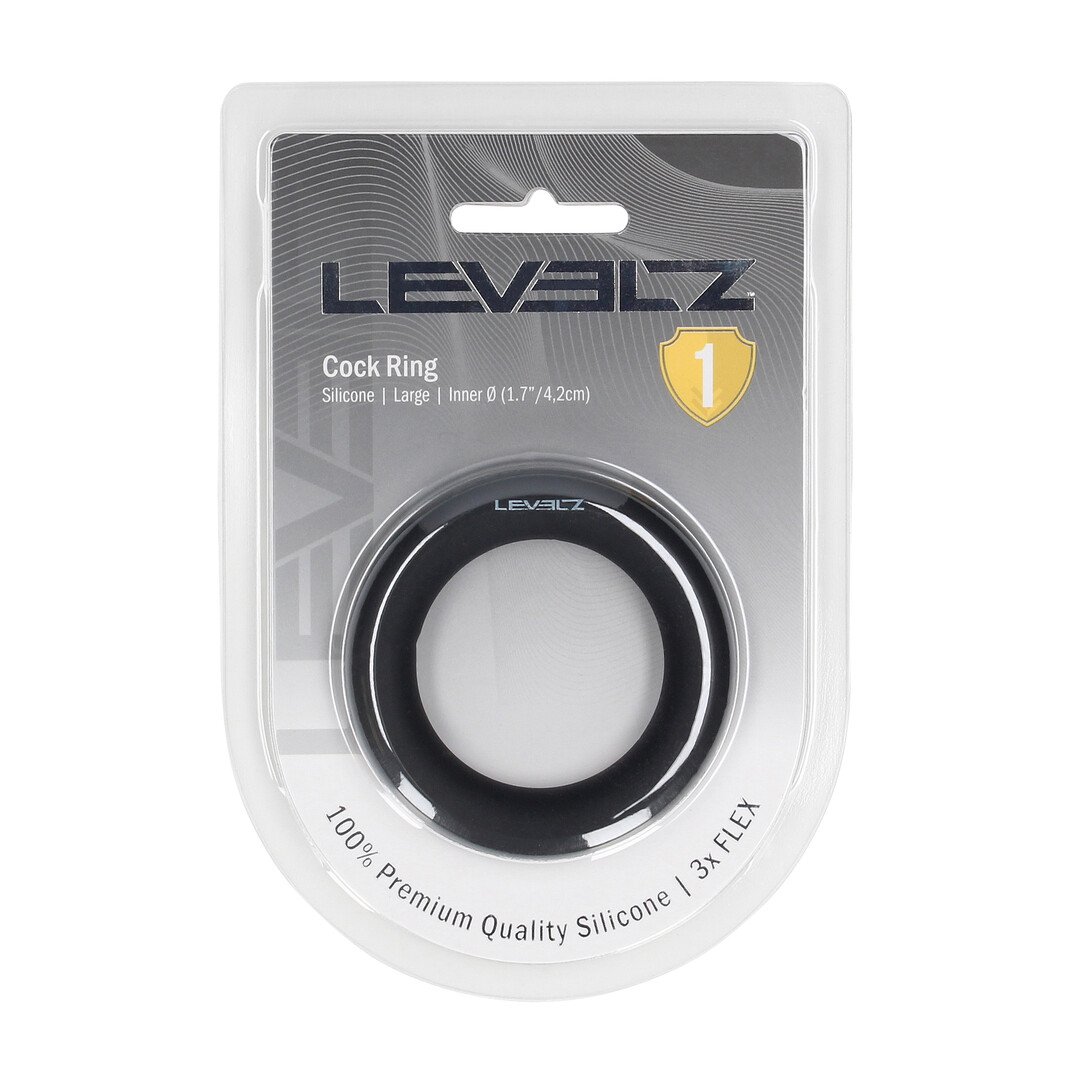 Liquid Silicone Cockring - L - Black 2