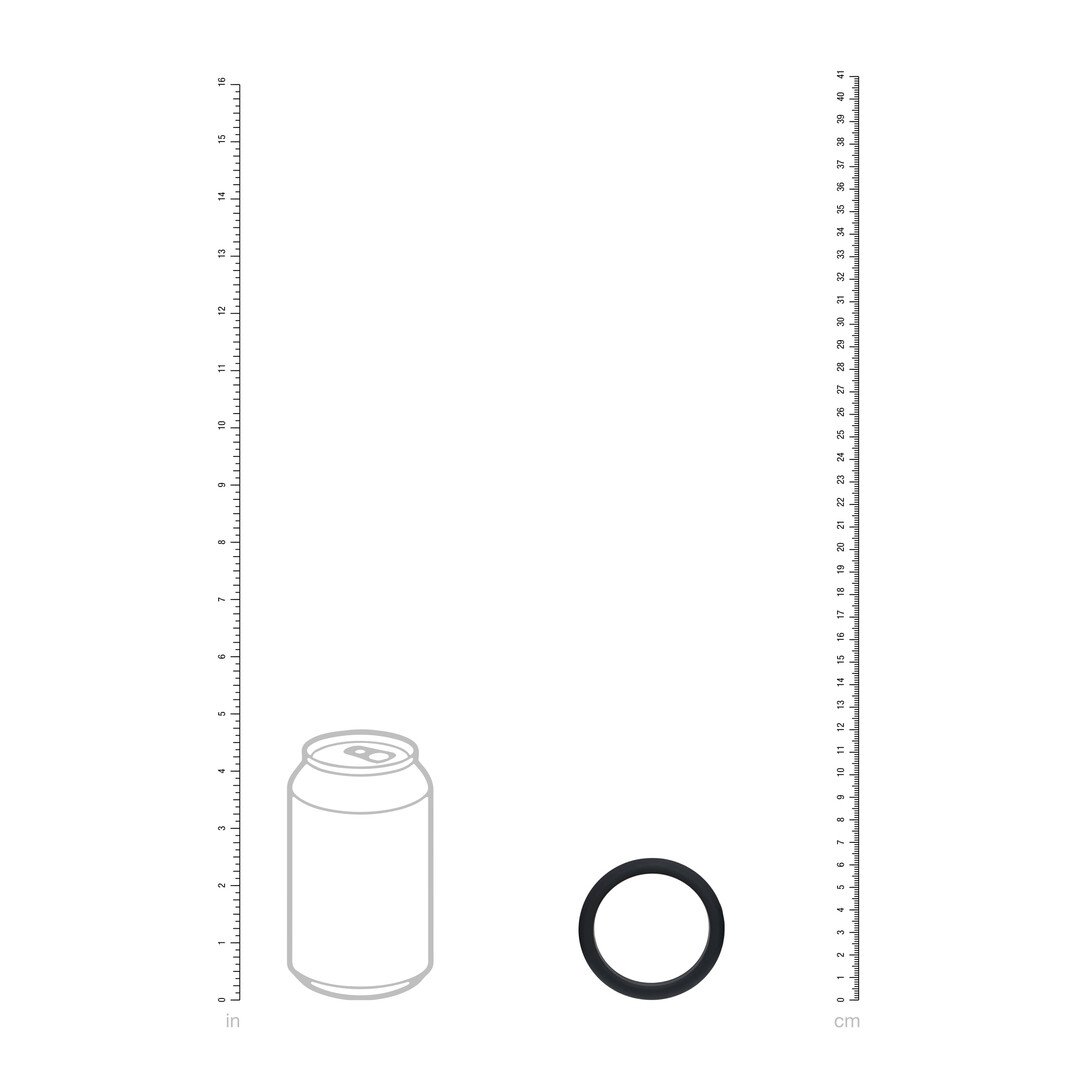 Wide O Silicone Cockring - XL - 50mm - Black 5