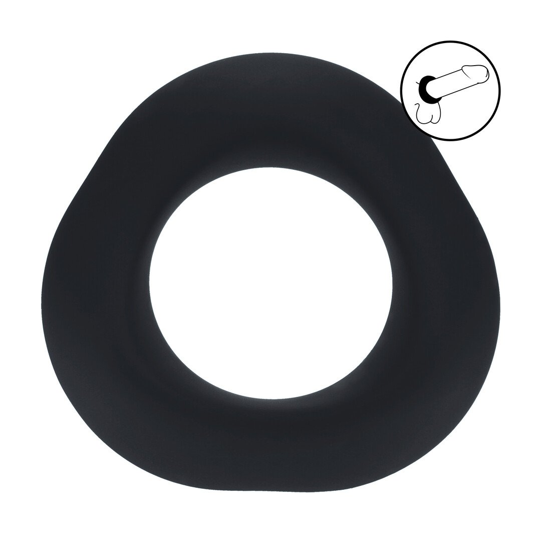 Ergo Liquid Silicone Cockring - Black