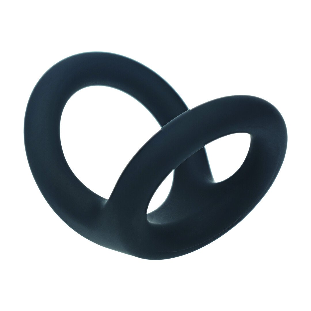 Double O Silicone Cockring - L - Black 5