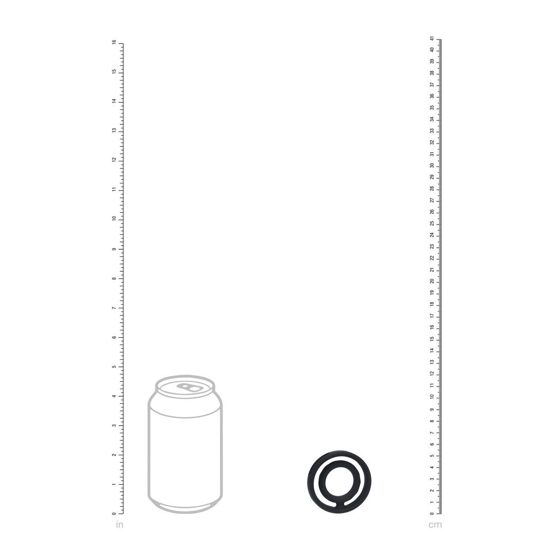 Classic Grooved Silicone Cock and Ball Ring - Black 6