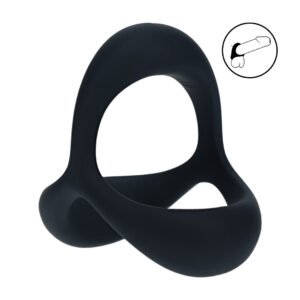 Tri O Ergo Silicone Cockring - Black
