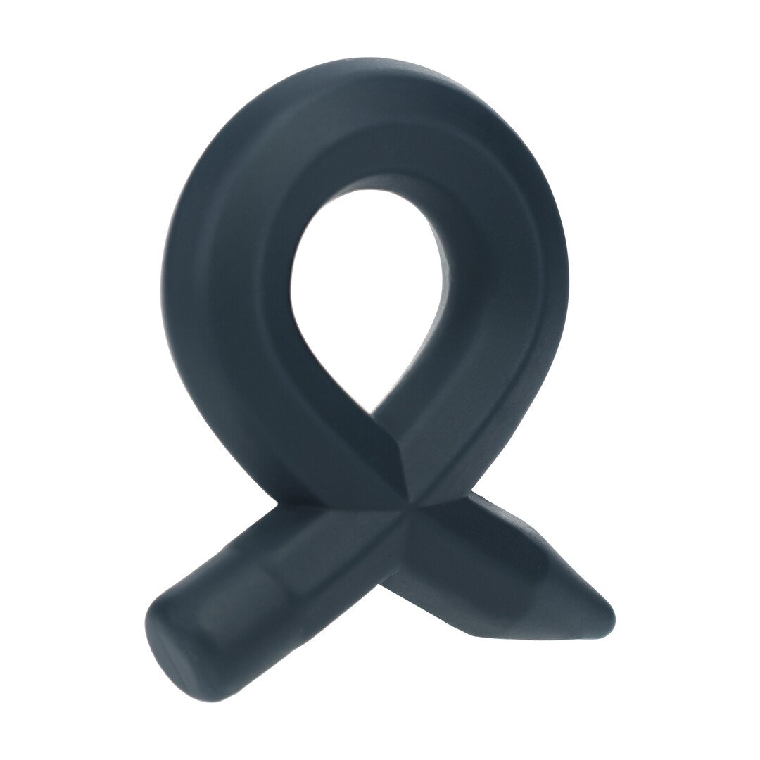 Pencil Liquid Silicone Cockring - Black 4