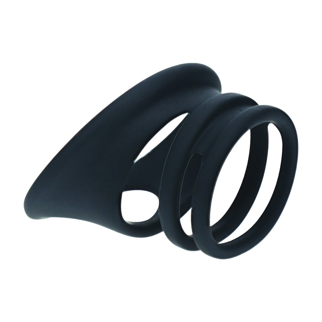 Silicone Cock and Ball Ring Set of 4 - Black 5