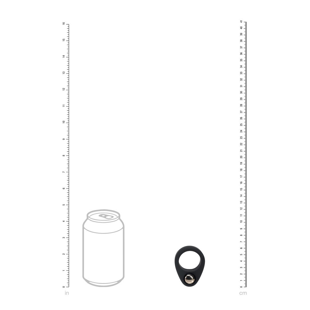 Liquid Silicone Single Weighted Ball Cockring - Black 5