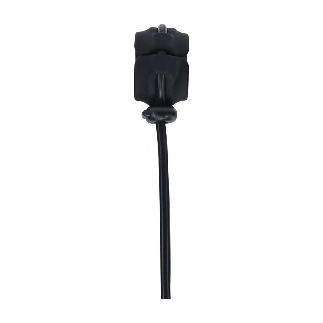 Detachable Wide Adjustable Silicone Lasso Cockring - 5mm - Black 4
