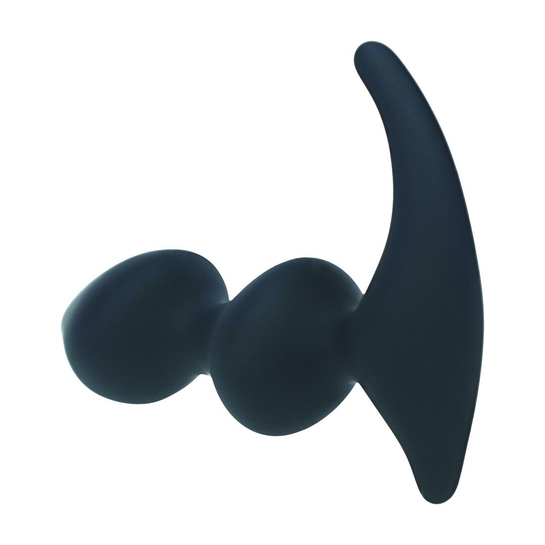 Full Double Ripple Silicone Prostate Massager - Black 5