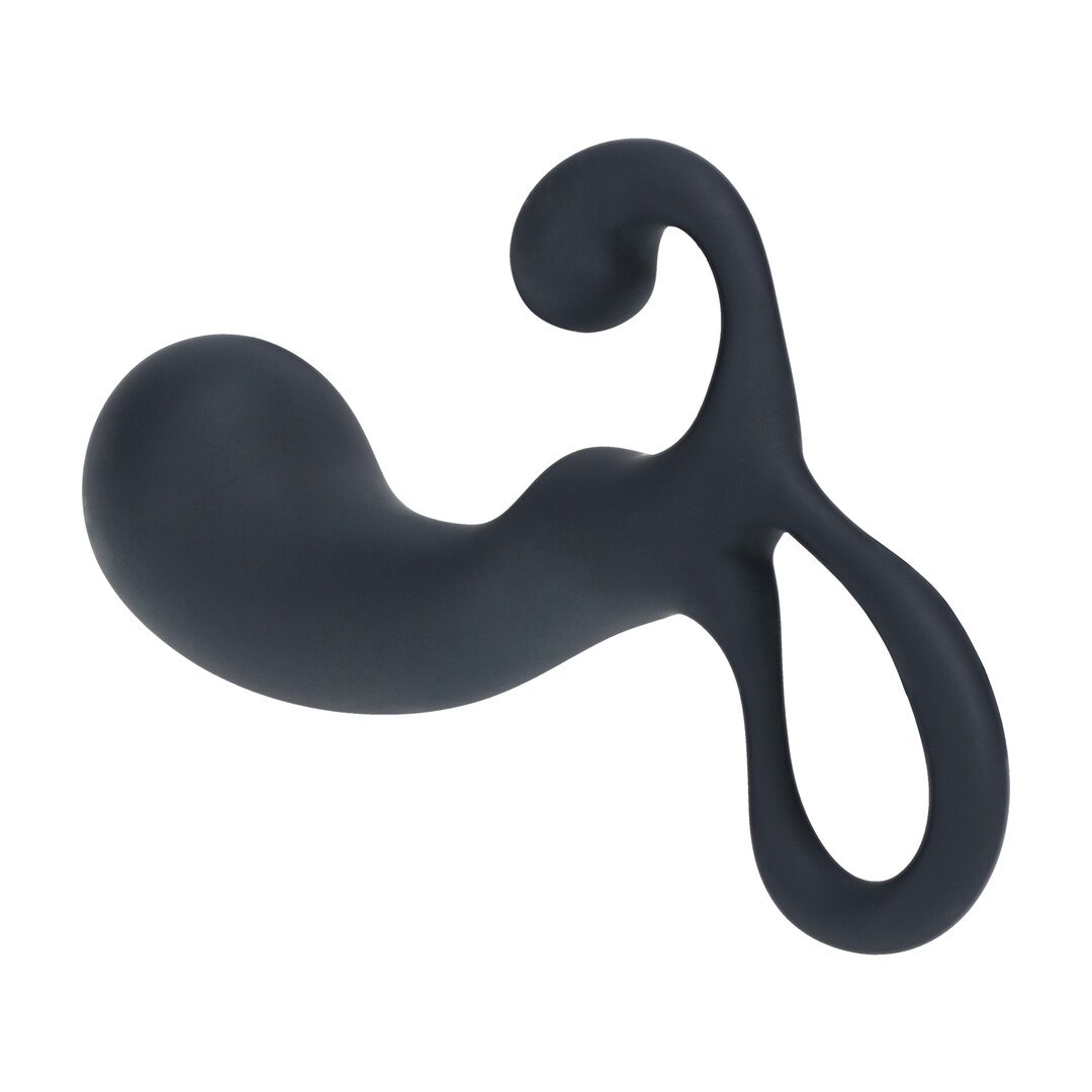 Bulb with Loop Silicone Prostate Massager - S - Black 4