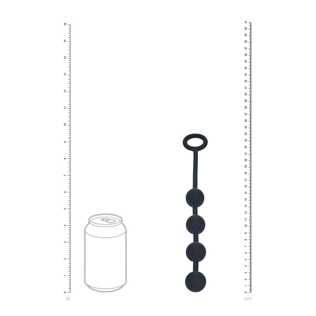 Round Silicone Anal Balls - S - 20mm - Black 5