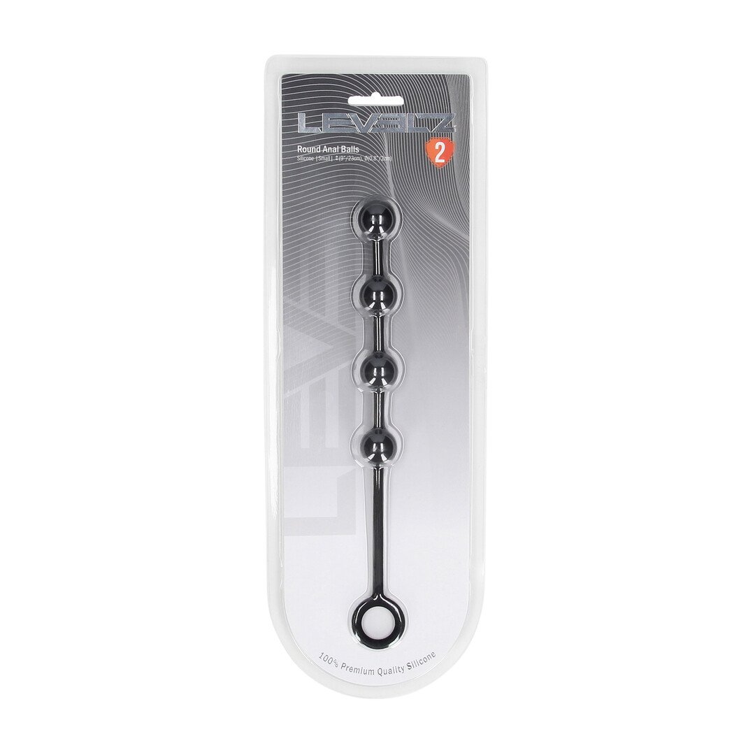Round Silicone Anal Balls - S - 20mm - Black 2