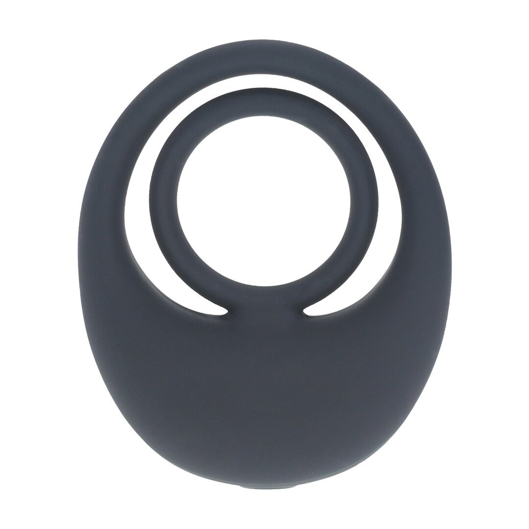 Vibrating Liquid Silicone Cock and Ball Ring - Black 4