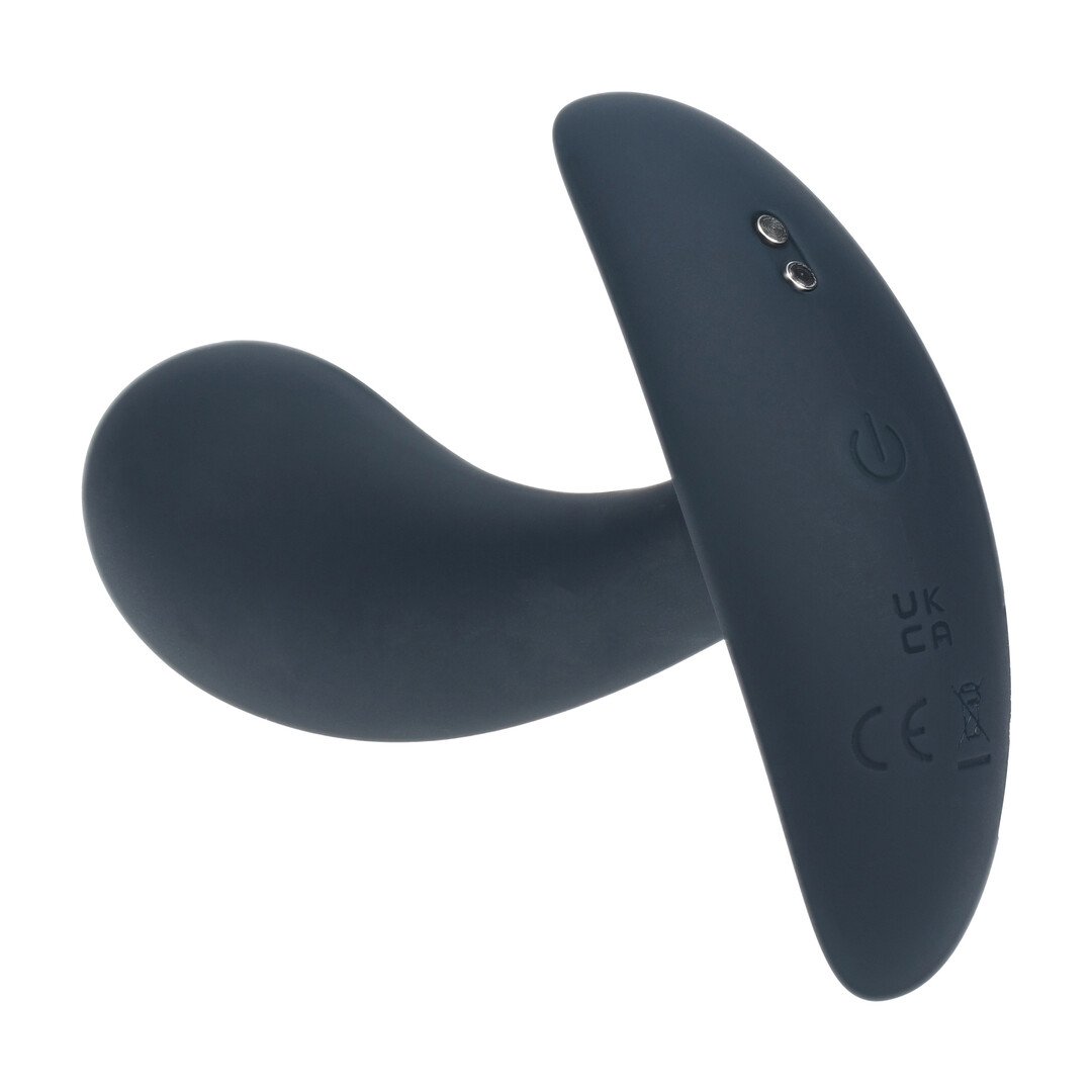 Vibrating Silicone Prostate Stimulator Anal Plug - S - Black 5