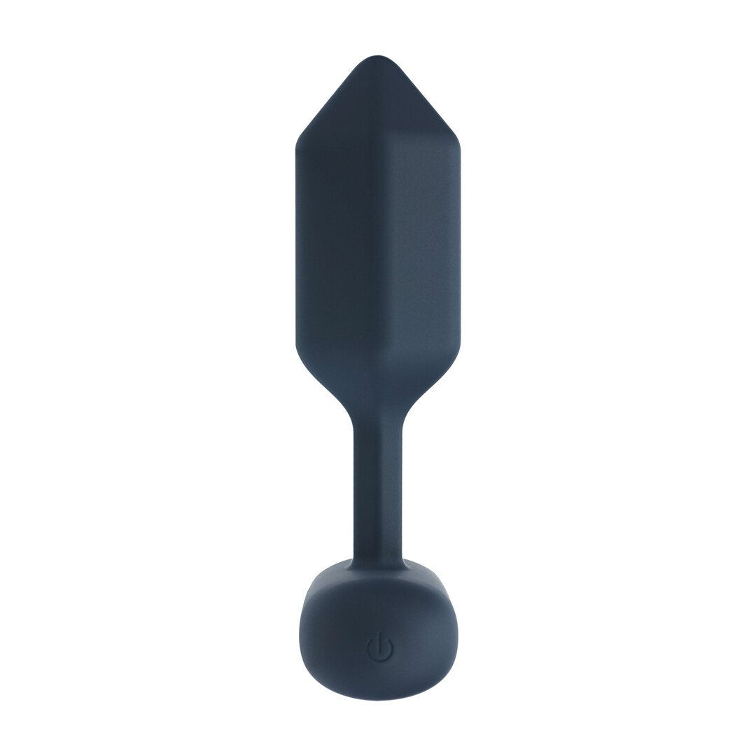Hexagonal Vibrating Silicone Anal Plug - M - Black 4