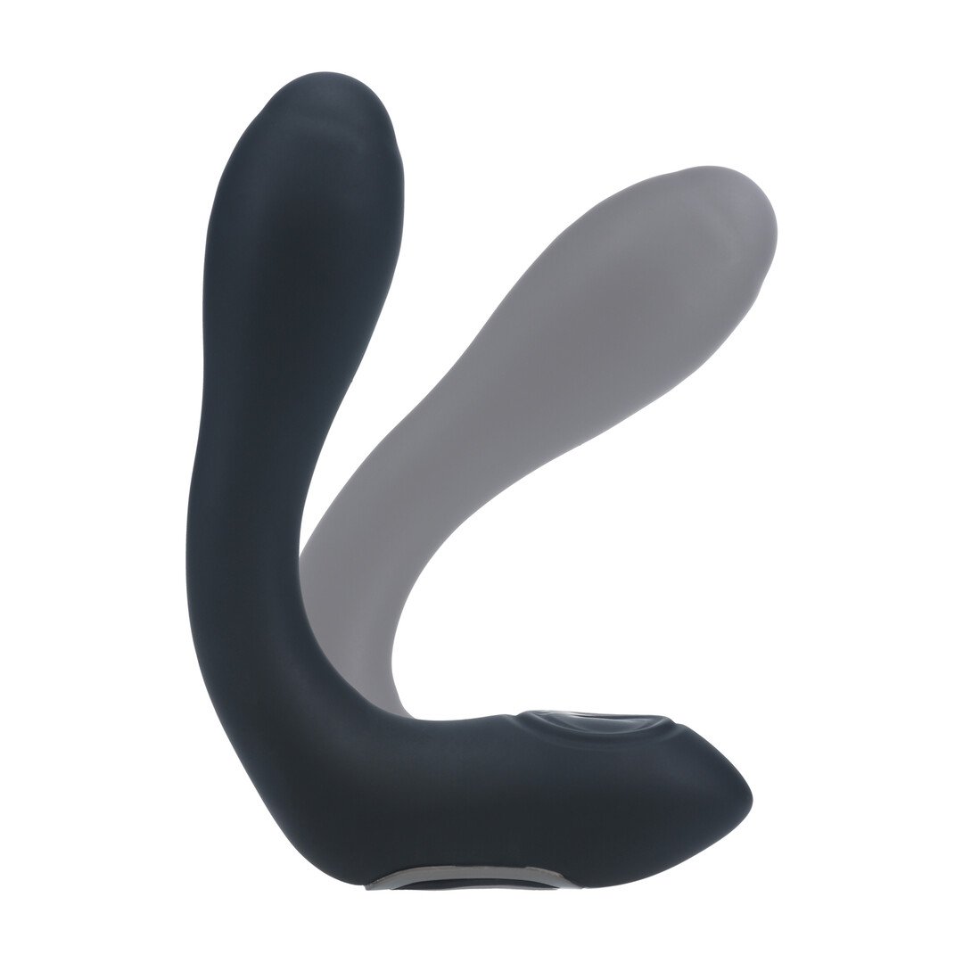 Vibrating Heating Bendable Tapping Silicone Prostate Stimulator - Black 4