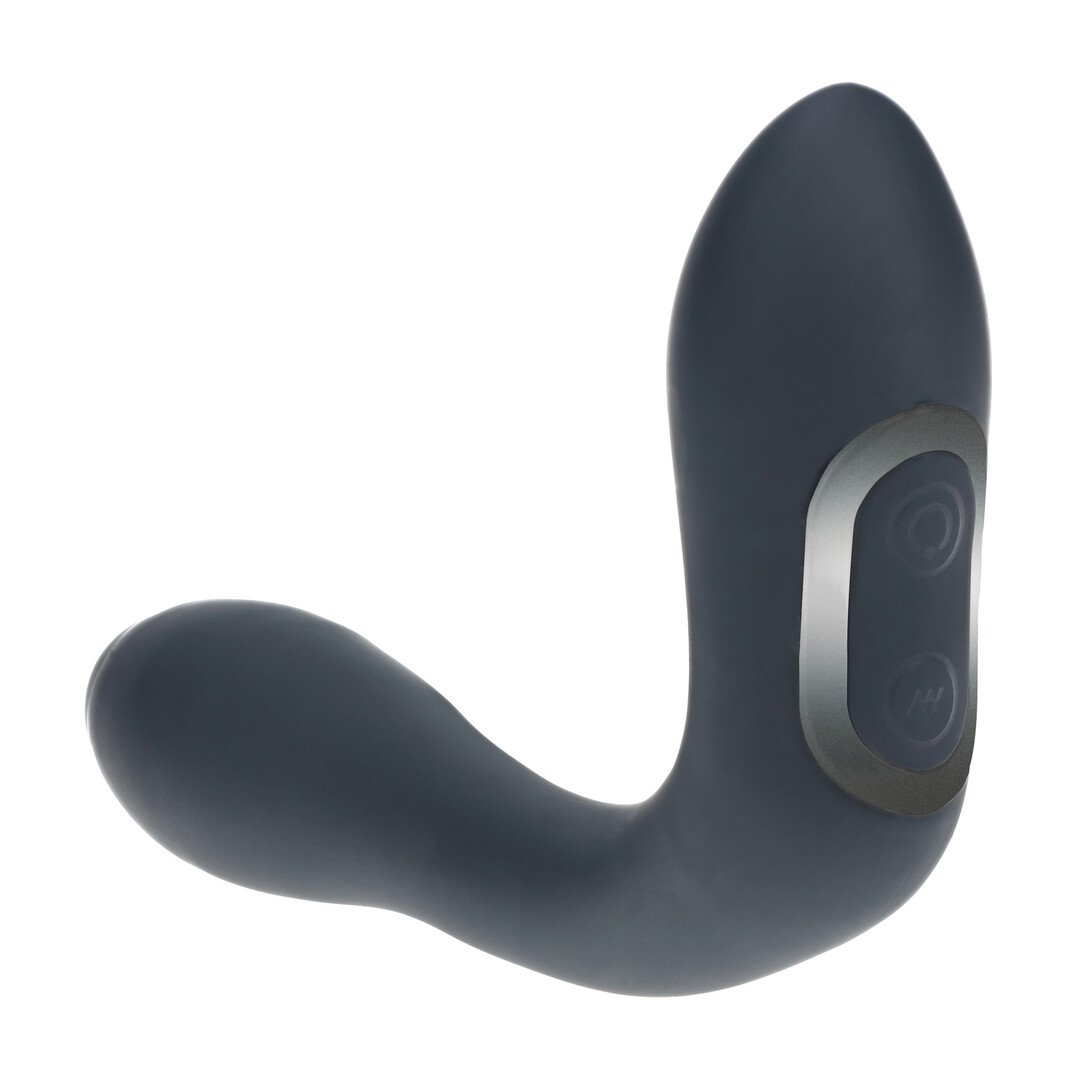 Vibrating Heating Bendable Tapping Silicone Prostate Stimulator - Black 6