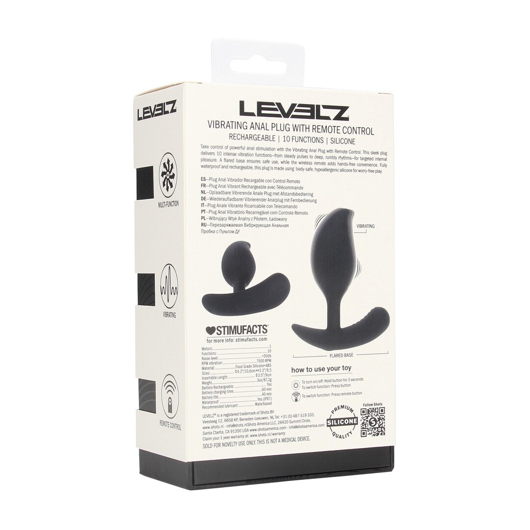 Remote Control Vibrating Liquid Silicone Anal Plug - Black 3